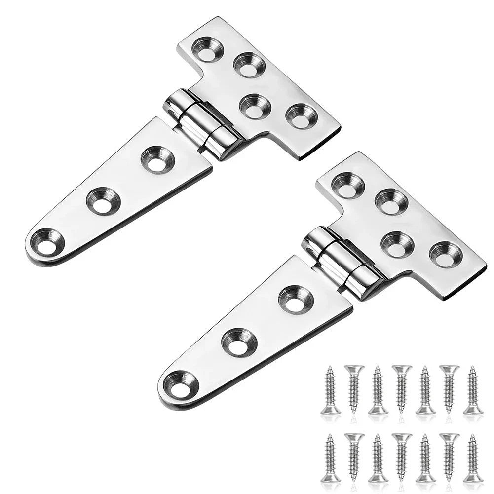 2X Heavy Duty Stainless Steel T Hinges for Boat Hatches