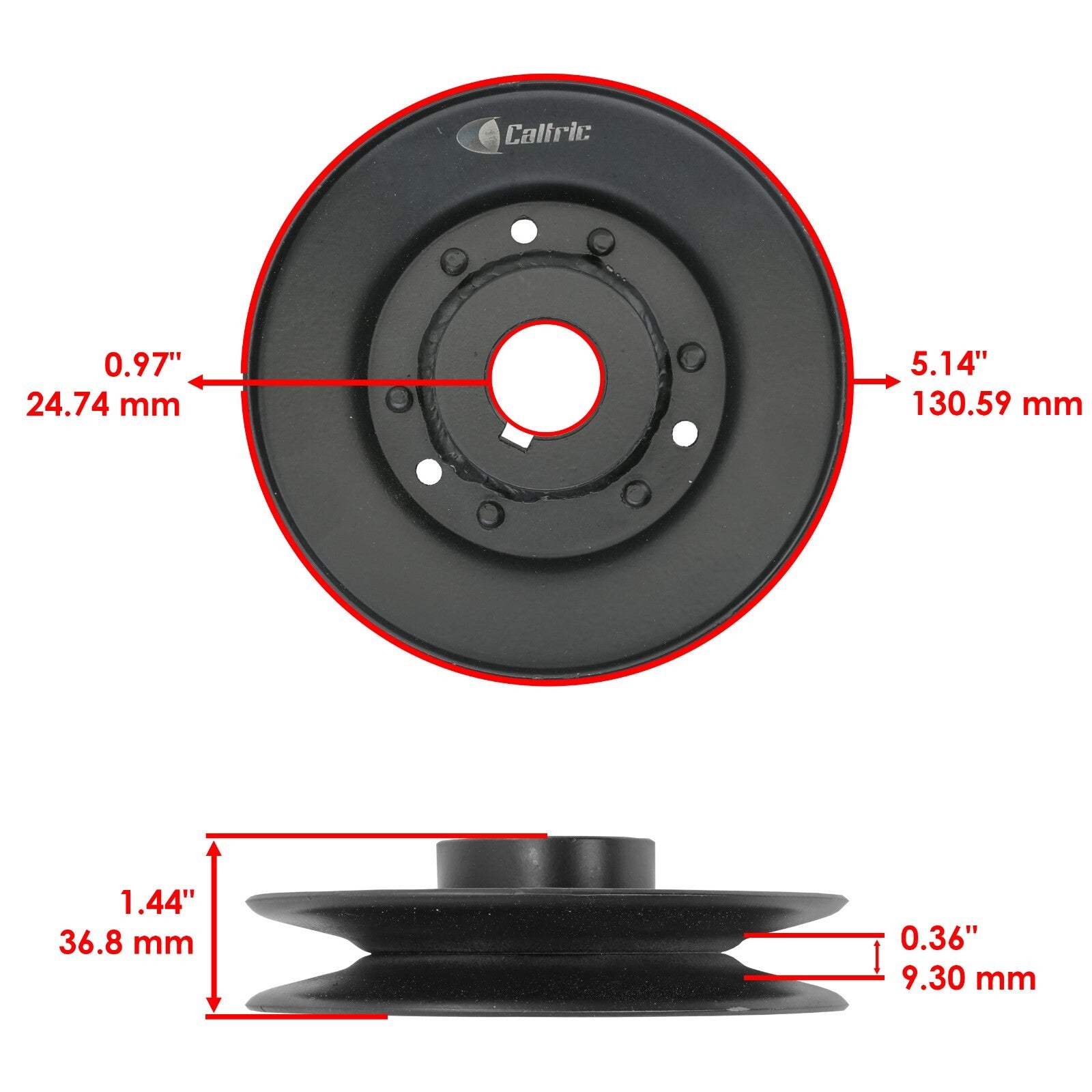 Caltric Deck Pulley Replacement for Bad Boy Maverick HD 42 in (2022–2022)