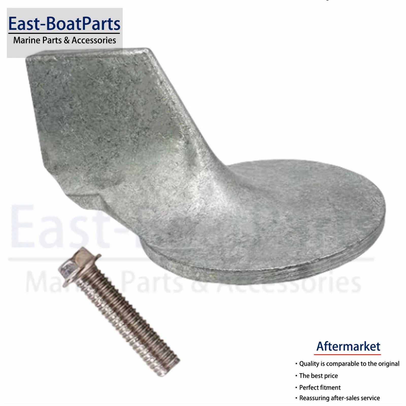 Zinc Trim Tab Anode & Bolt for MerCruiser Mercury (822777Q1, 18-6014, 46399A1)