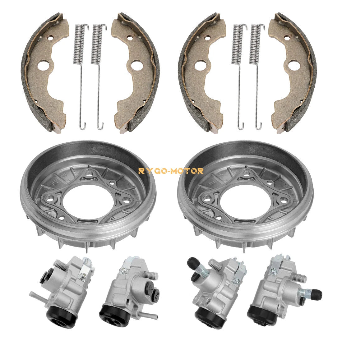 Front Brake Drum Wheel Cylinder w/Shoes for Honda Rubicon 500 TRX500FA FGA (2001–2004)