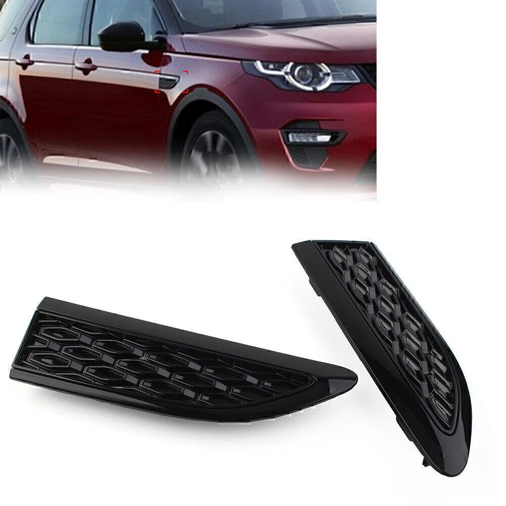 1 Pair Glossy Black Mesh Fender Side Vent for Land Rover Discovery Sport (2015–2023)