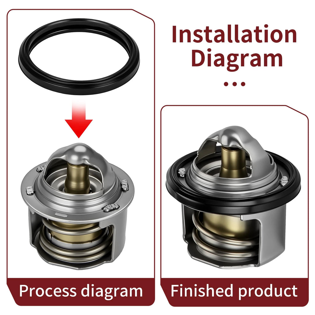 Thermostat w/ Gasket for Arctic Cat 500 550 650 700 XR (2000–2023) 3413-012 0808-078
