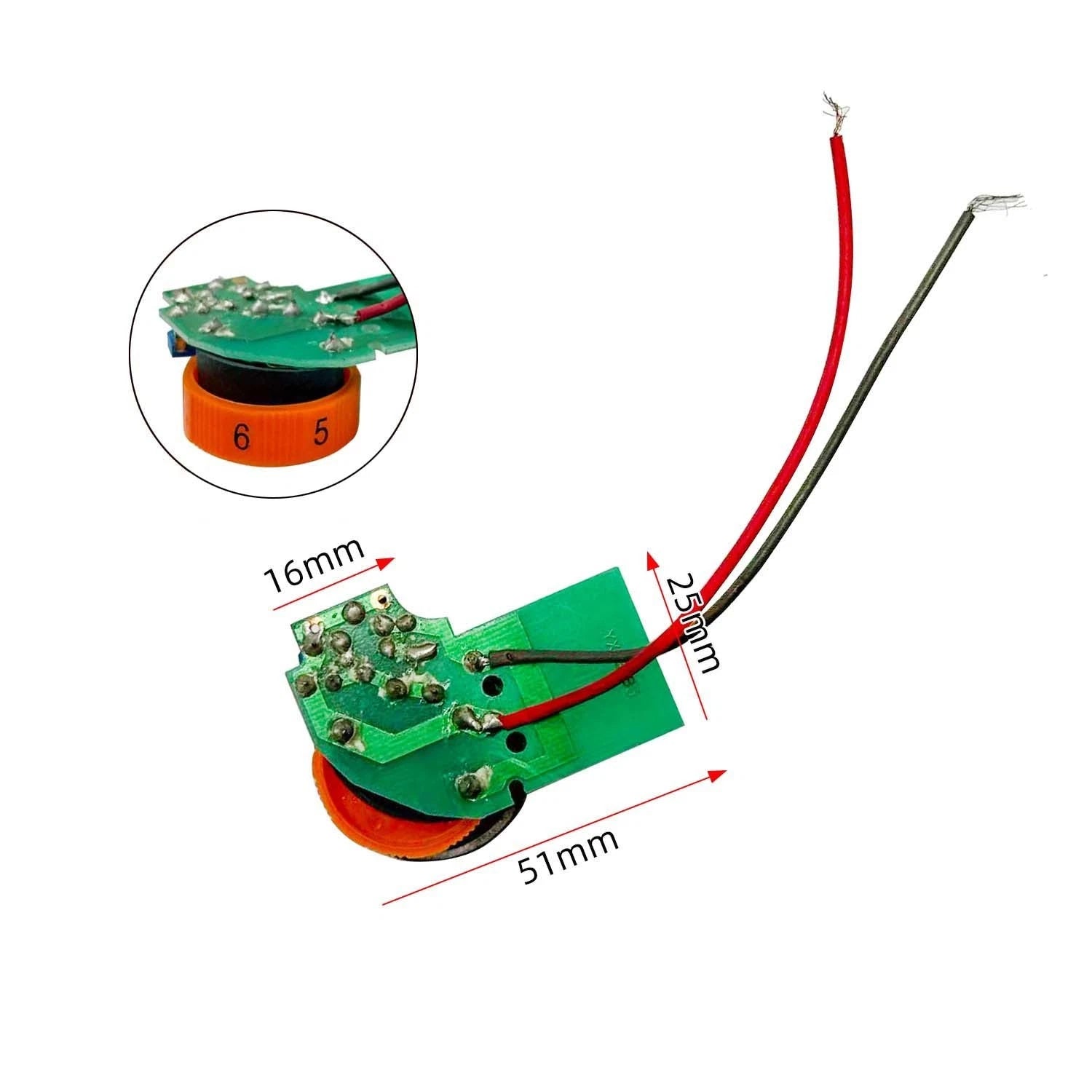 6-Gear Hair Dryer Blower Regulator Switch Replacement for DIY Tools