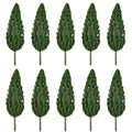 Set of 10 Green Trees 15cm Accessories for Scale Railway