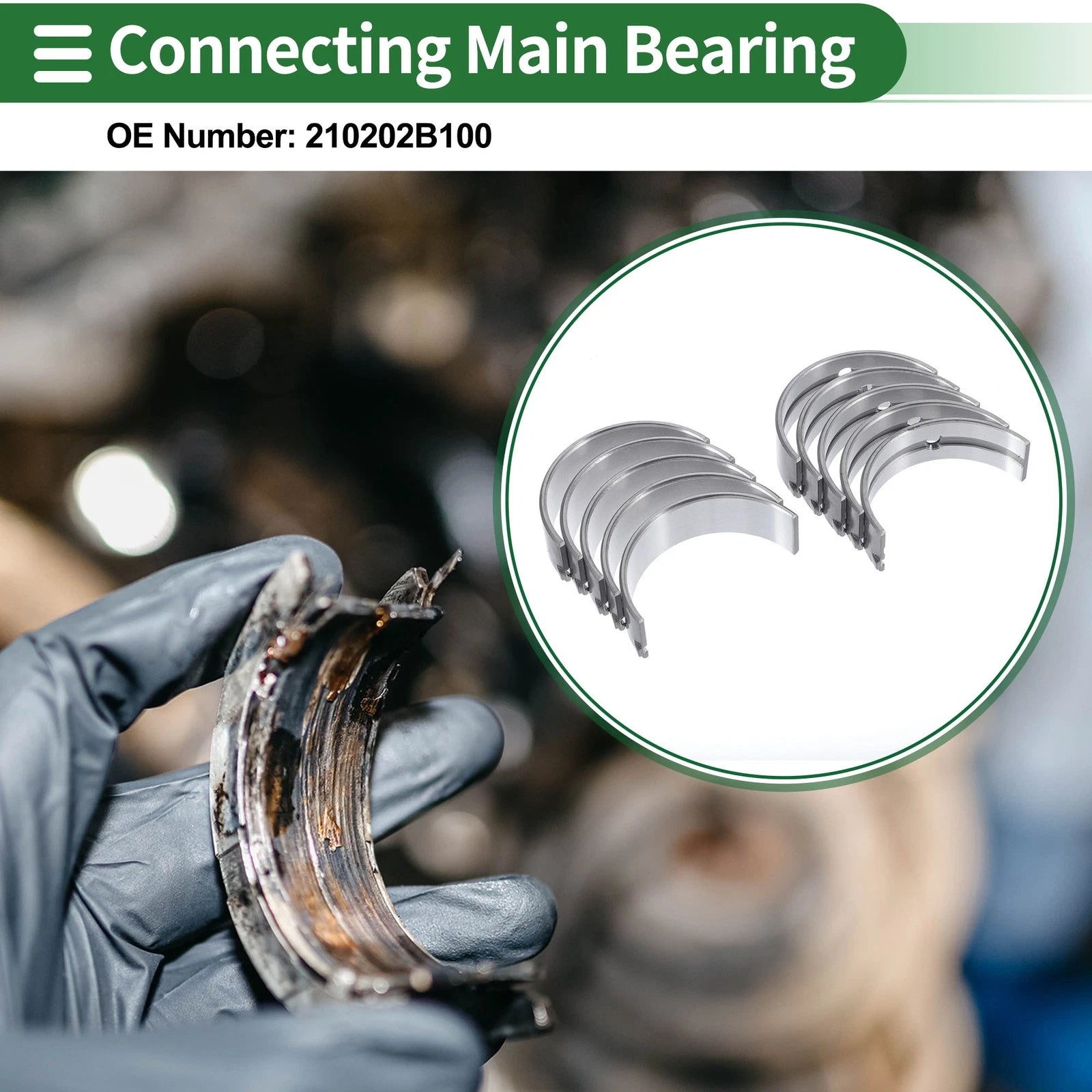 Main Bearing Set Replacement for Hyundai Accent (2010–2016)