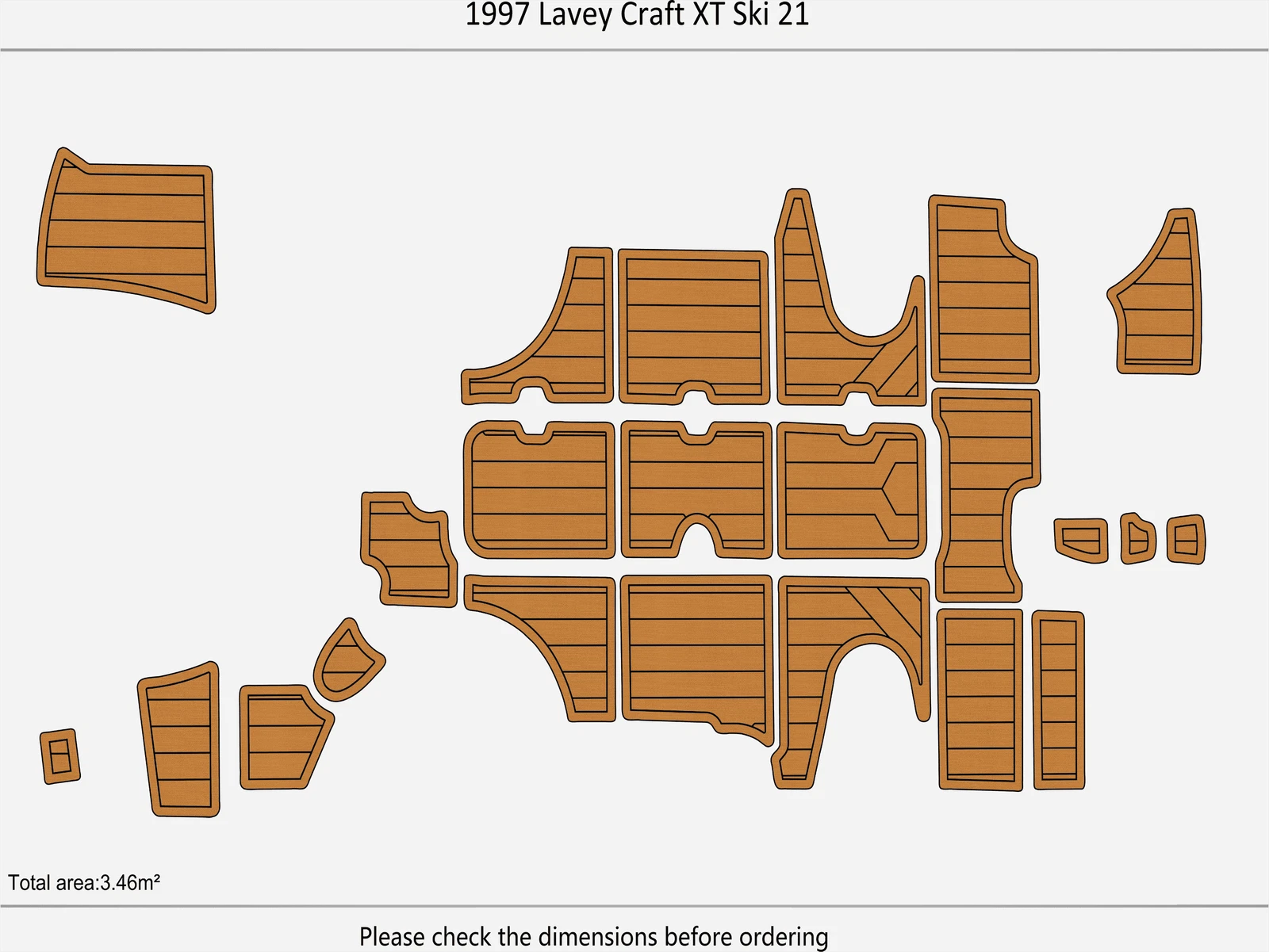 EVA Foam Teak Deck Flooring for Fibrafort 215 Focker (2006)