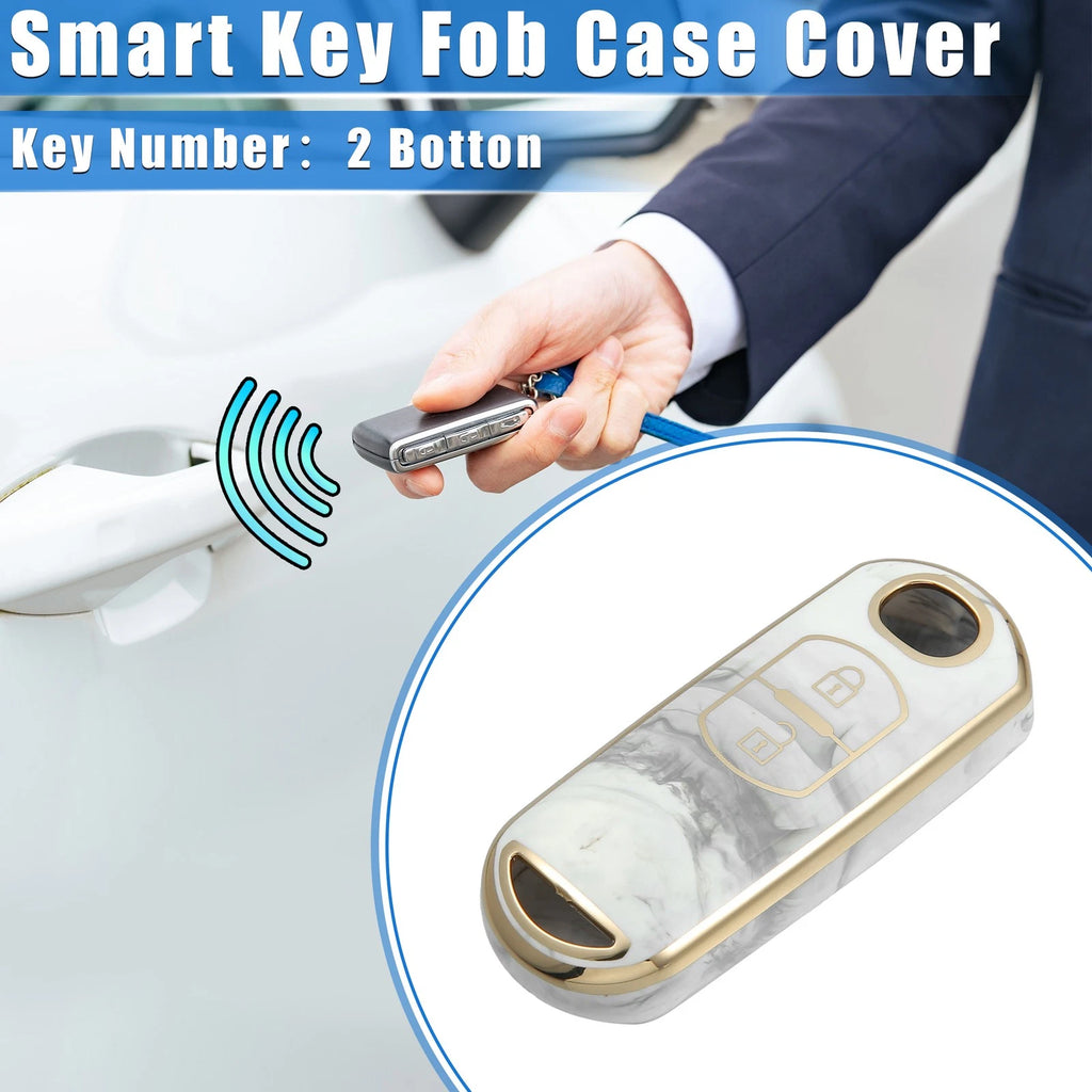 Smart Key Fob Cover Case 2 Buttons for Mazda CX-3 CX-4 CX-5 (2016–2024)