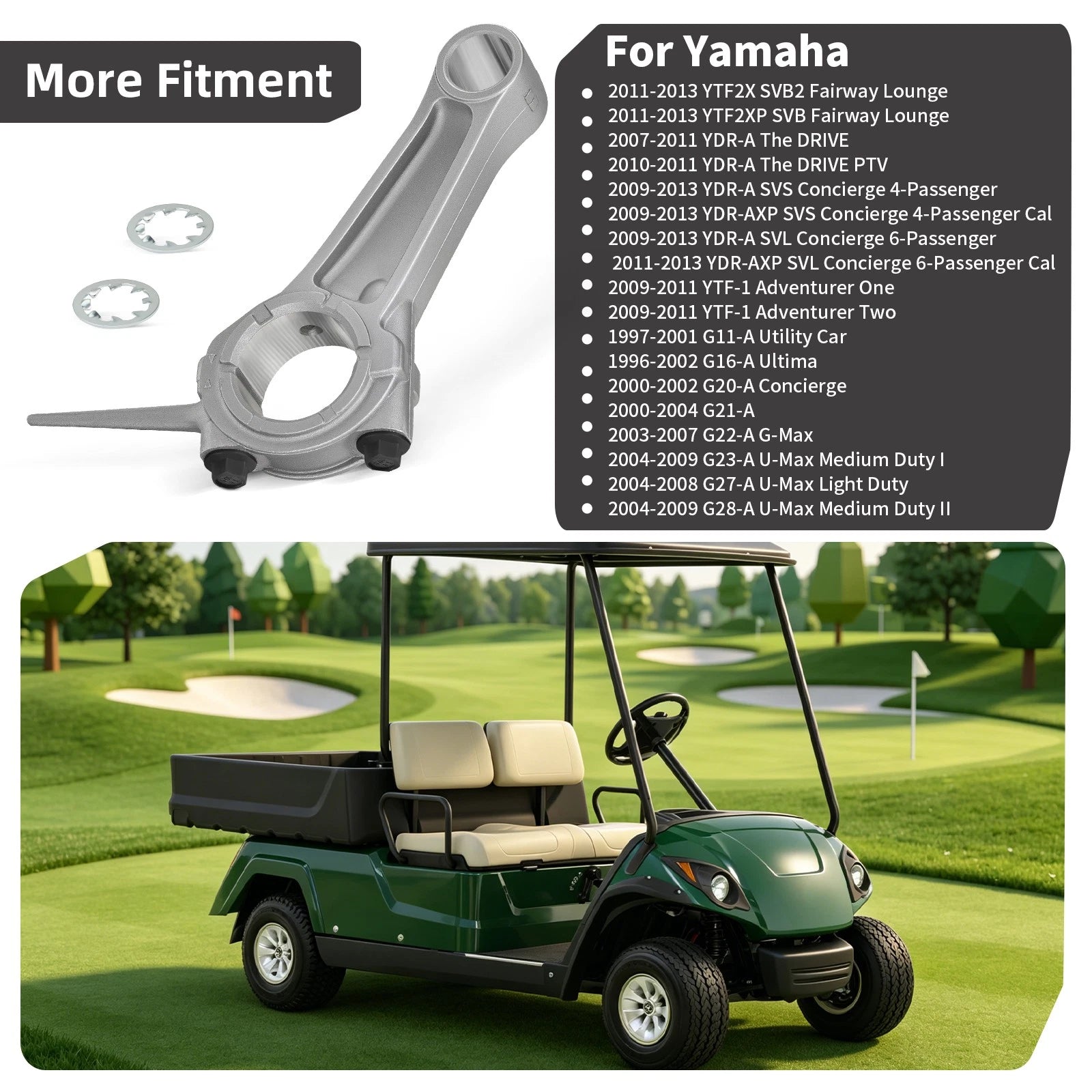 Connecting Rod for Yamaha Golf Cart G16 G20 G21 G22 G23 G27 (1996–2007) JN6-11650-00