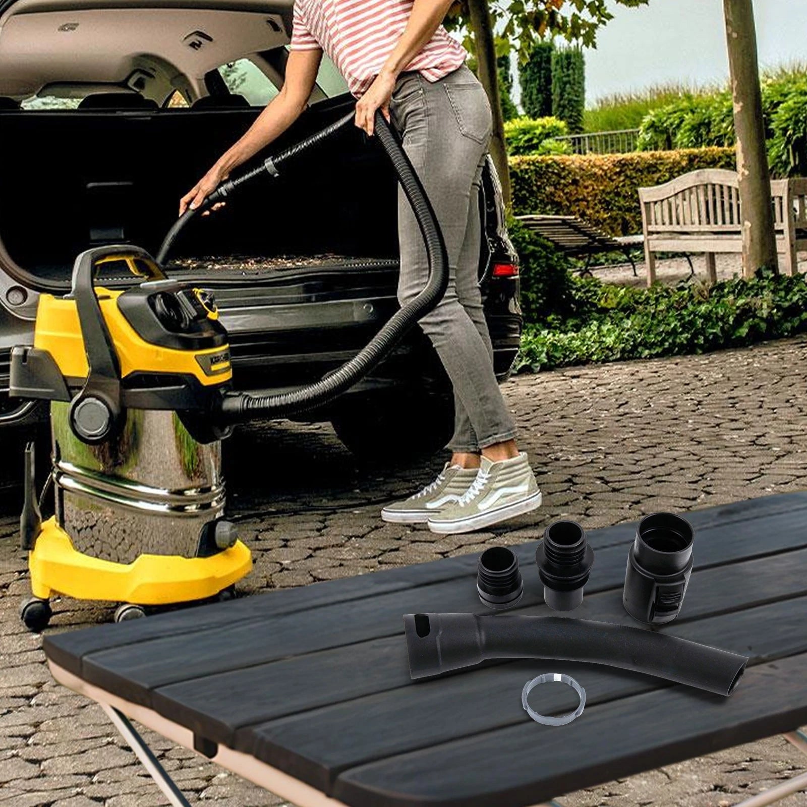 4X Hose Connection Accessories for Karcher Vacuums (Compatible Models)
