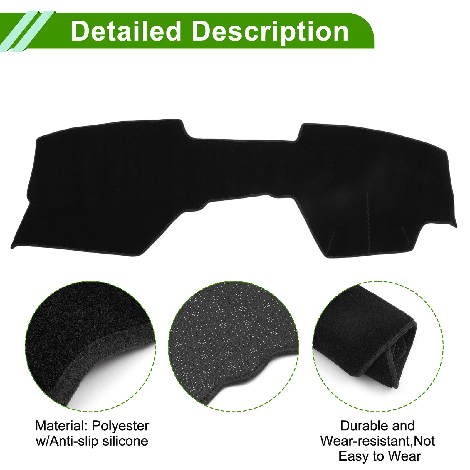 Dashboard Dash Cover Mat for Mazda3 BP (2019–2024) Black 1 Set