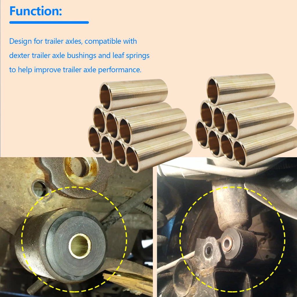16X Trailer Leaf Spring Bushing Kit for