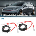 2pcs H7 LED Headlight Bulb Base Holder Adapters for Volkswagen GTI (2006–2019)