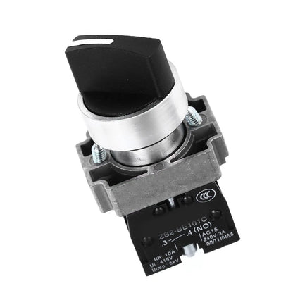 Set of 10 XB2 BD33 Aluminum Alloy 3 Position Rotary Switch for Electrical Tools