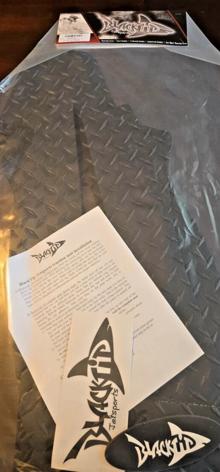 Traction Mats for SeaDoo XP (1993–1996) - Black Diamond Foot Pads with PSA