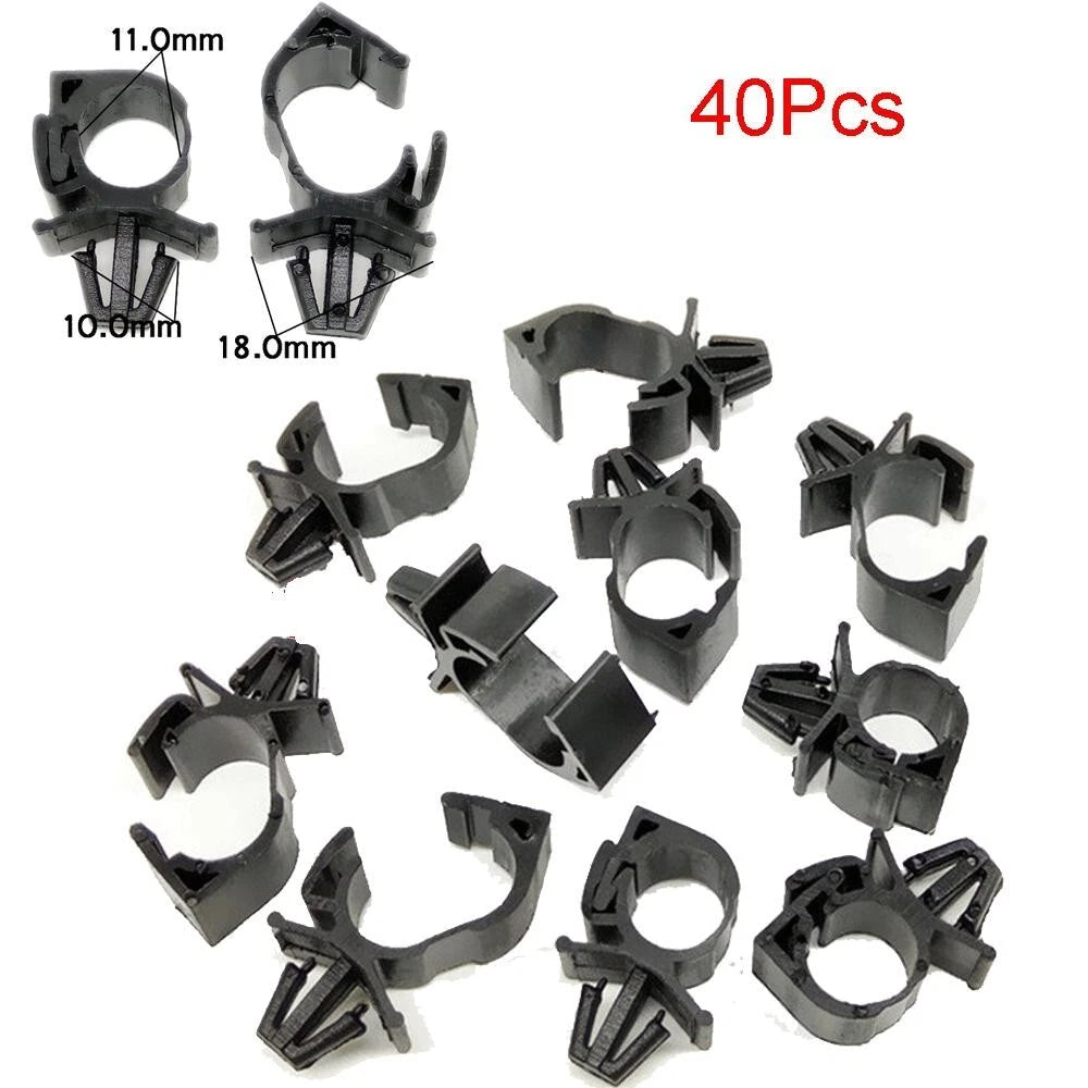 40x Plastic Clips for Wiring Harness - Universal Fit