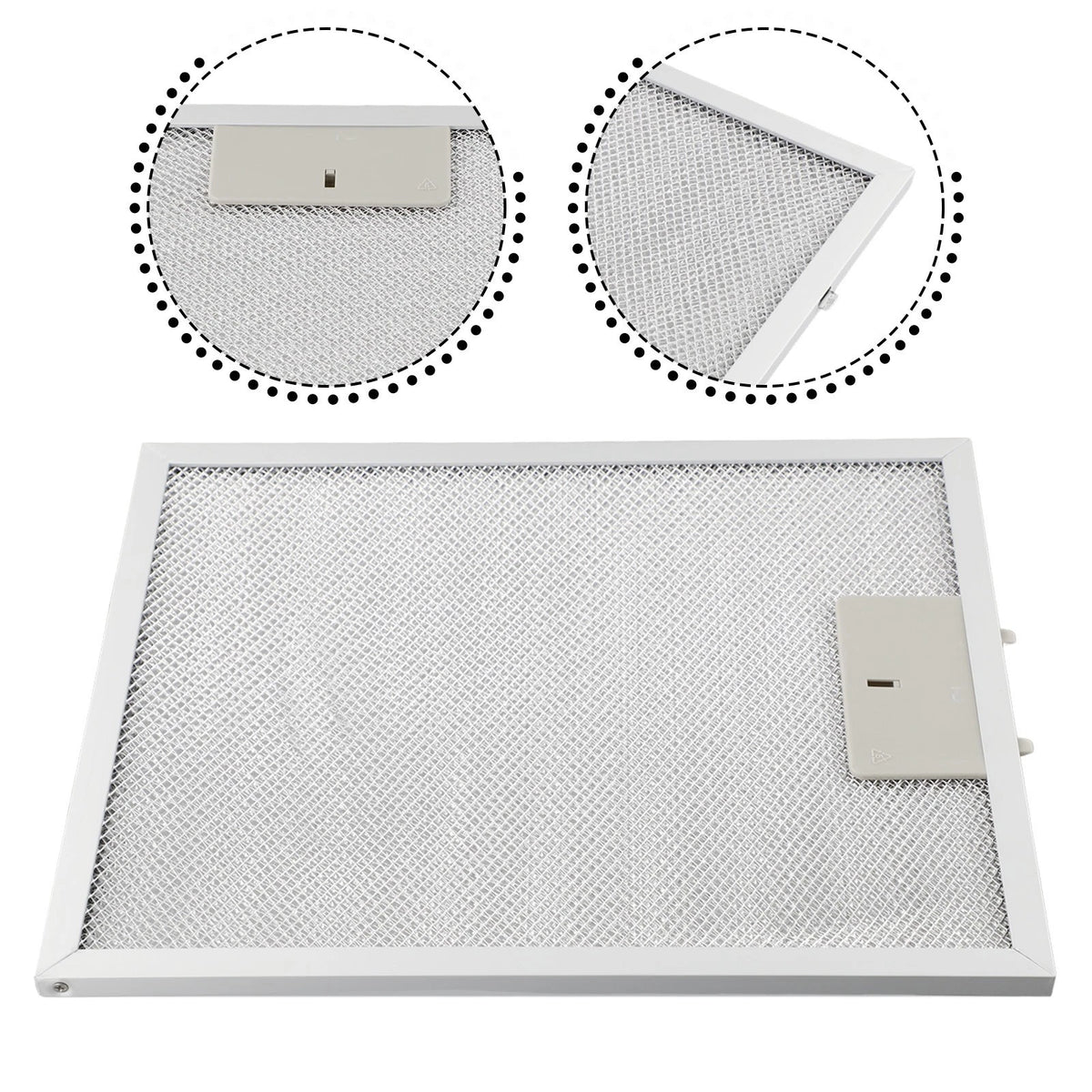 Silver Hood Filter for Efficient Air Circulation 300 x 252 x 9mm
