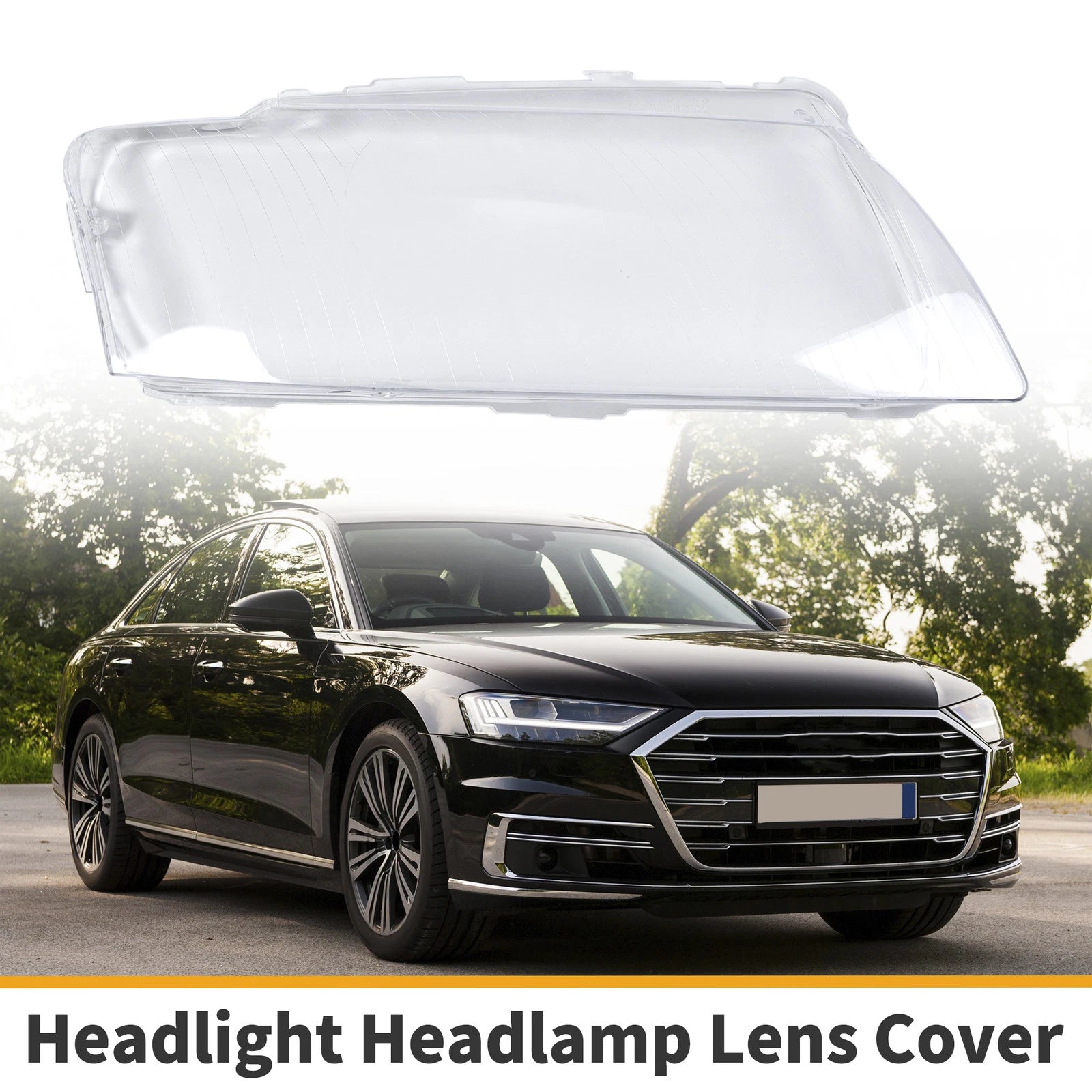 1 Pc Headlight Lens Cover for Audi A8 (2004–2009) Clear