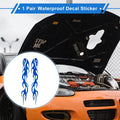 1 Pair Flame Pattern Car Bumper Sticker Decal for Universal Fit (24x4cm)
