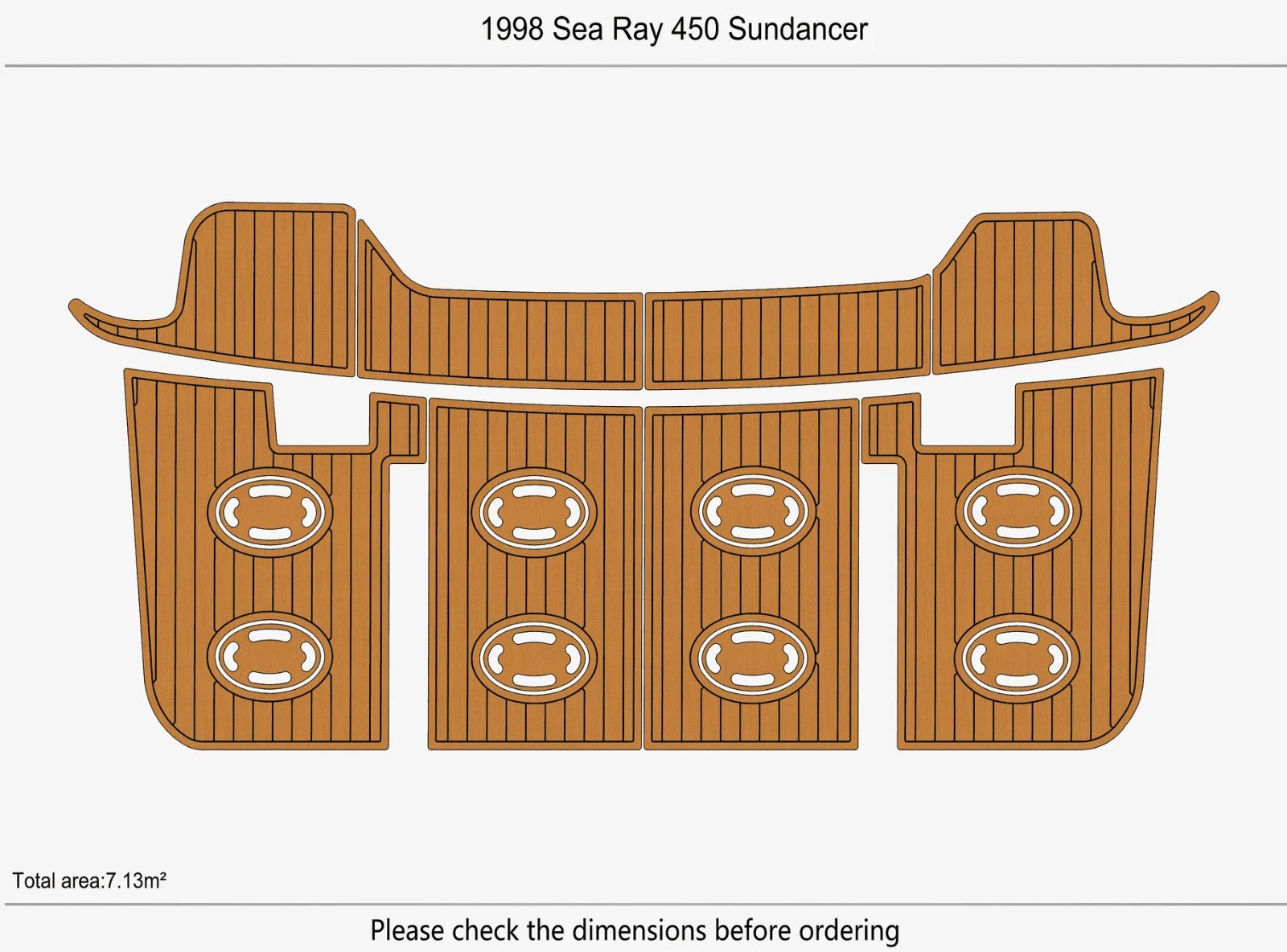 EVA Pad Flooring Mat for Sea Ray 450 Sundancer (1998)