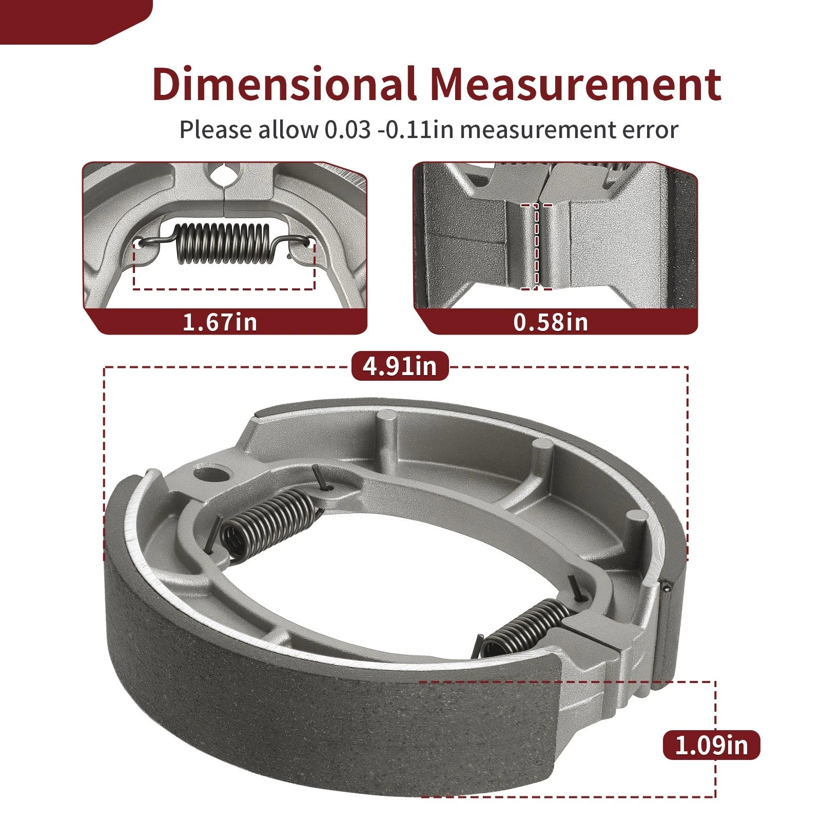 Rear Brake Shoes for Yamaha YFZ50 (2019–2024) BD3-F530K-30-00