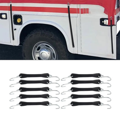 Set of 4 6" Rubber Tarp Straps Tie Down Bungee Cords with Hooks