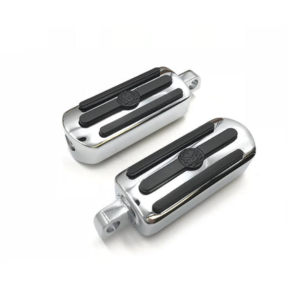 Chrome Gear Skull Footpeg Footrest for Harley V Rod Muscle Tri Glide (1984–2018)