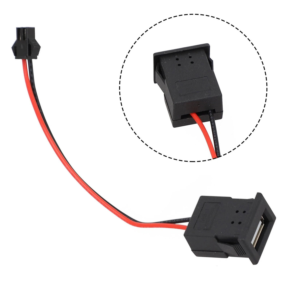 USB Charging Connector for Fast Installation (Black/White)