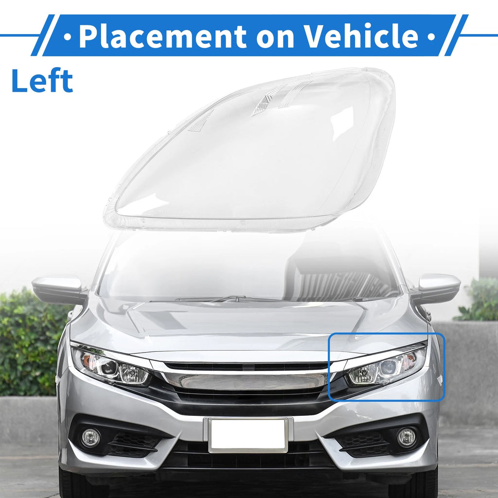Headlight Lens Cover Front Left for Honda CRV (2005–2006) Clear