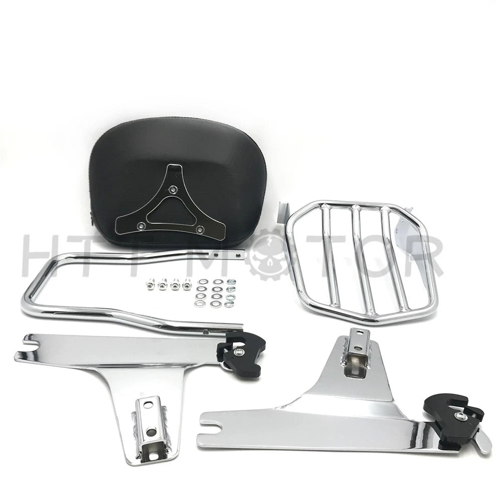 Detachable Sissybar Backrest Luggage Rack for Harley Dyna (2005–2019)