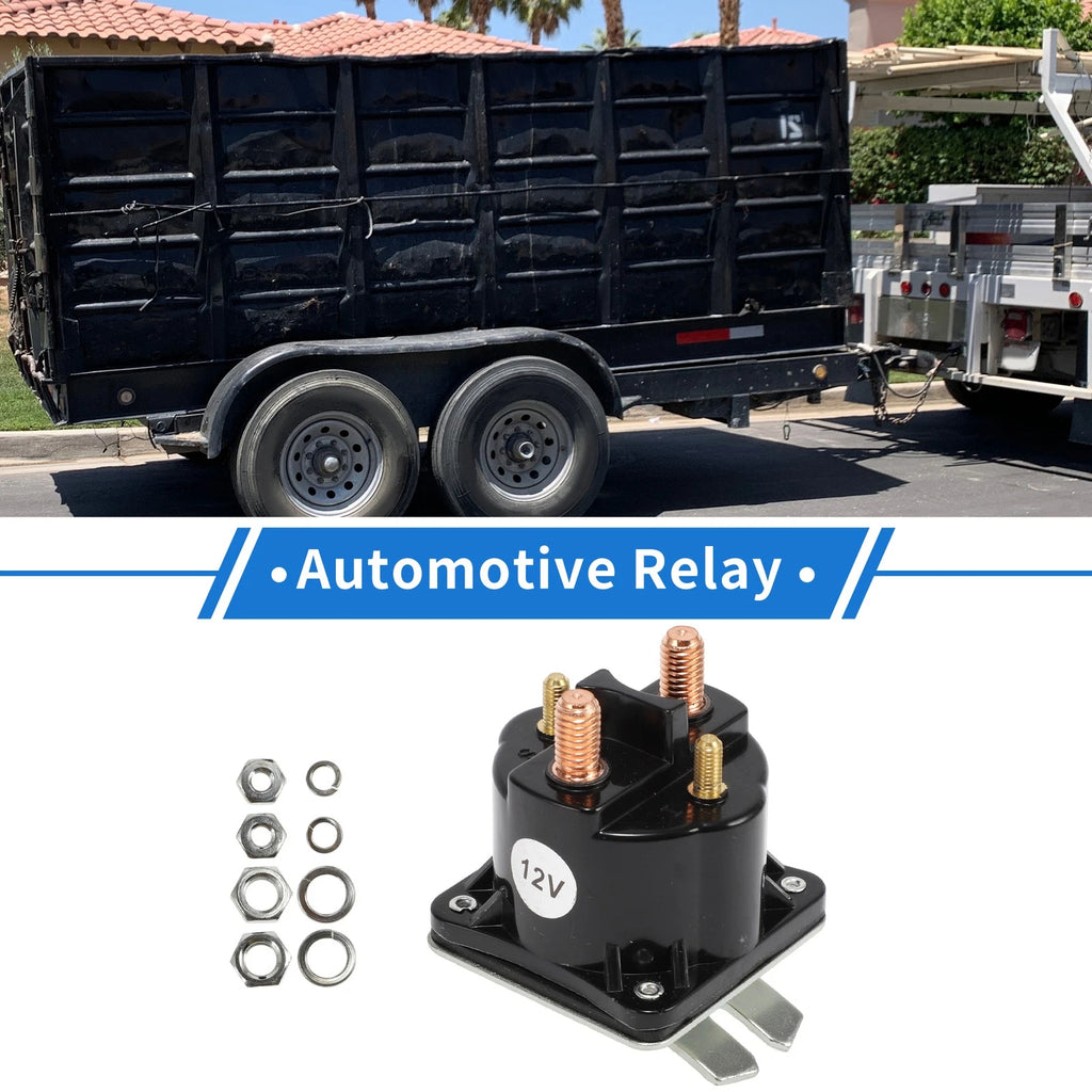 Intermittent Duty Solenoid Relay 12V 100A 4 Terminal Set for Dump Trailer (2000–2025)