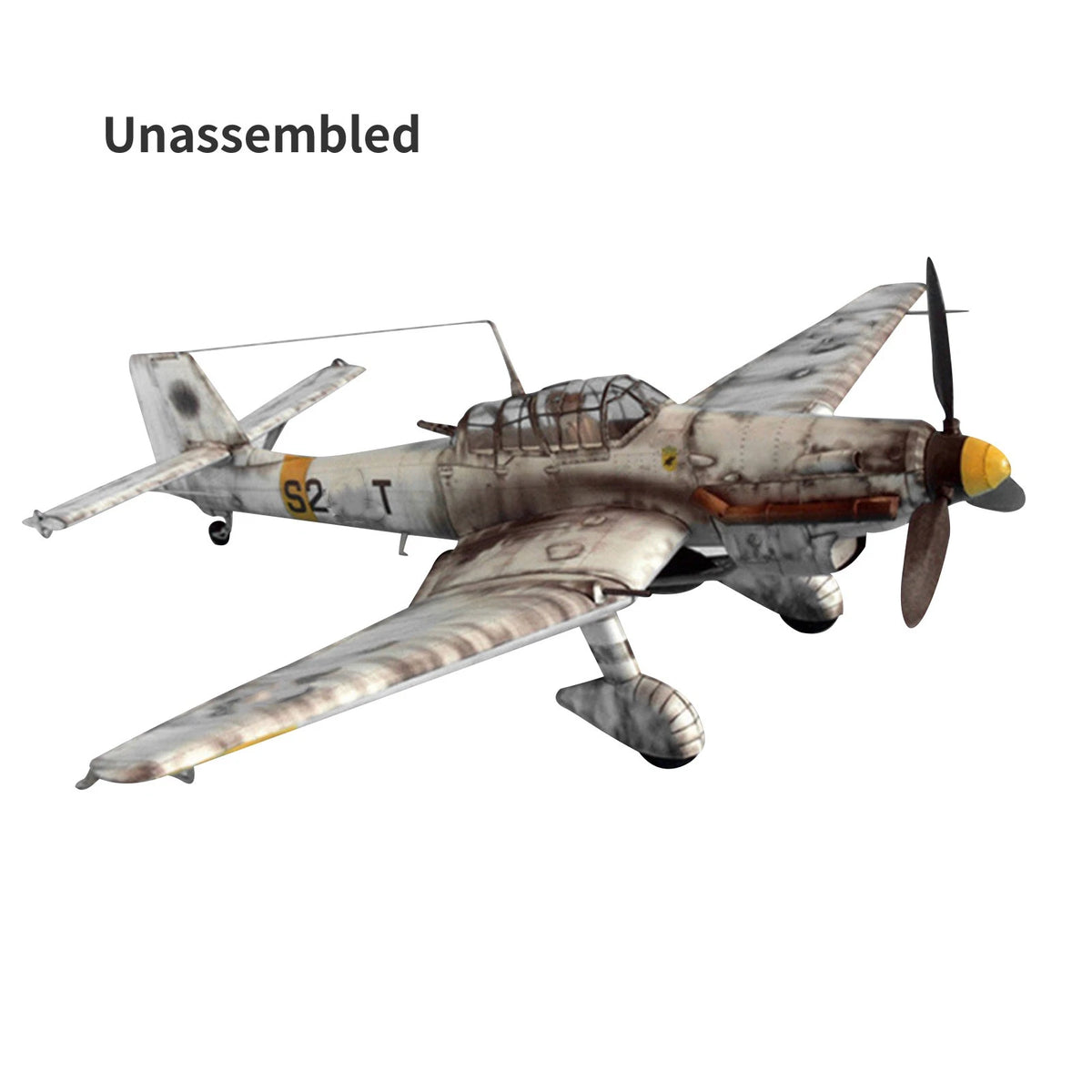 1/33 Paper Ju-87 D-3 Junkers Dive Bomber Aircraft Model Display Unassembled