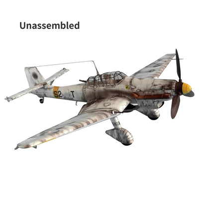 1/33 Paper Ju-87 D-3 Junkers Dive Bomber Aircraft Model Display Unassembled