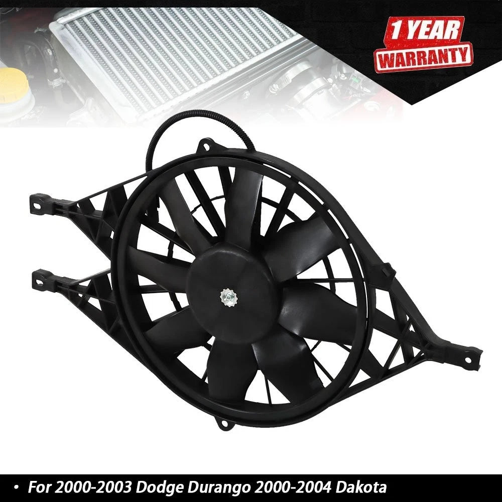 Radiator Cooling Fan Shroud Assembly for Dodge Dakota Durango (2000–2004)
