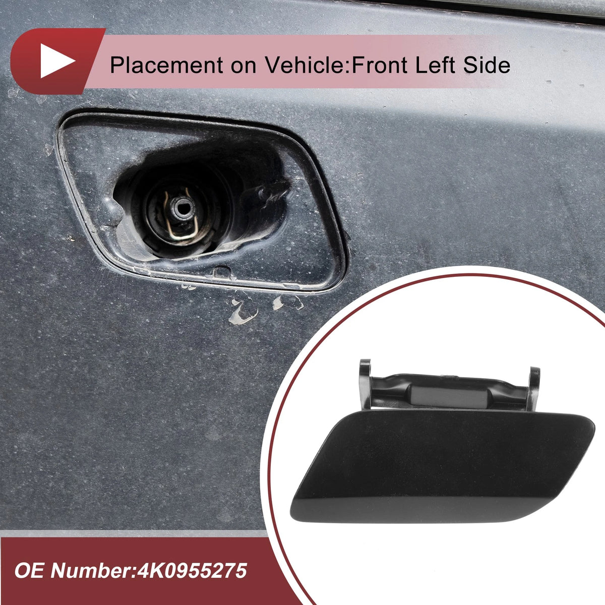Front Left Washer Nozzle Cover Cap for Audi A6 (2019–2024)