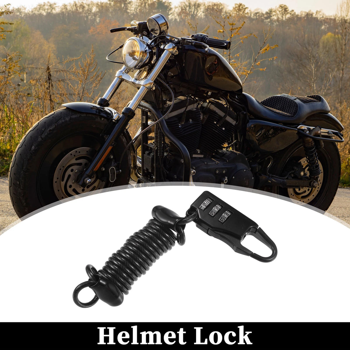 Motorcycle Helmet Lock Anti Theft Universal for Various Bikes (Universal)