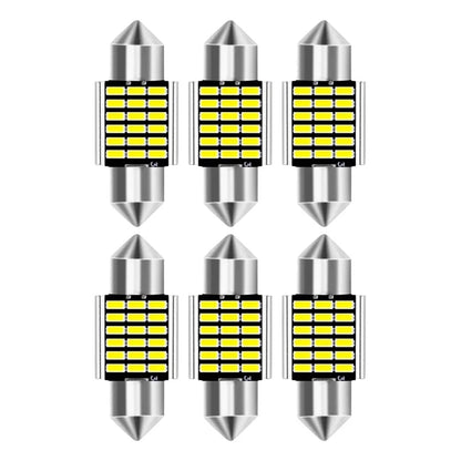 Set of 6 DE3175 3014 LED Map Dome Interior Light Bulbs for Easy Replacement