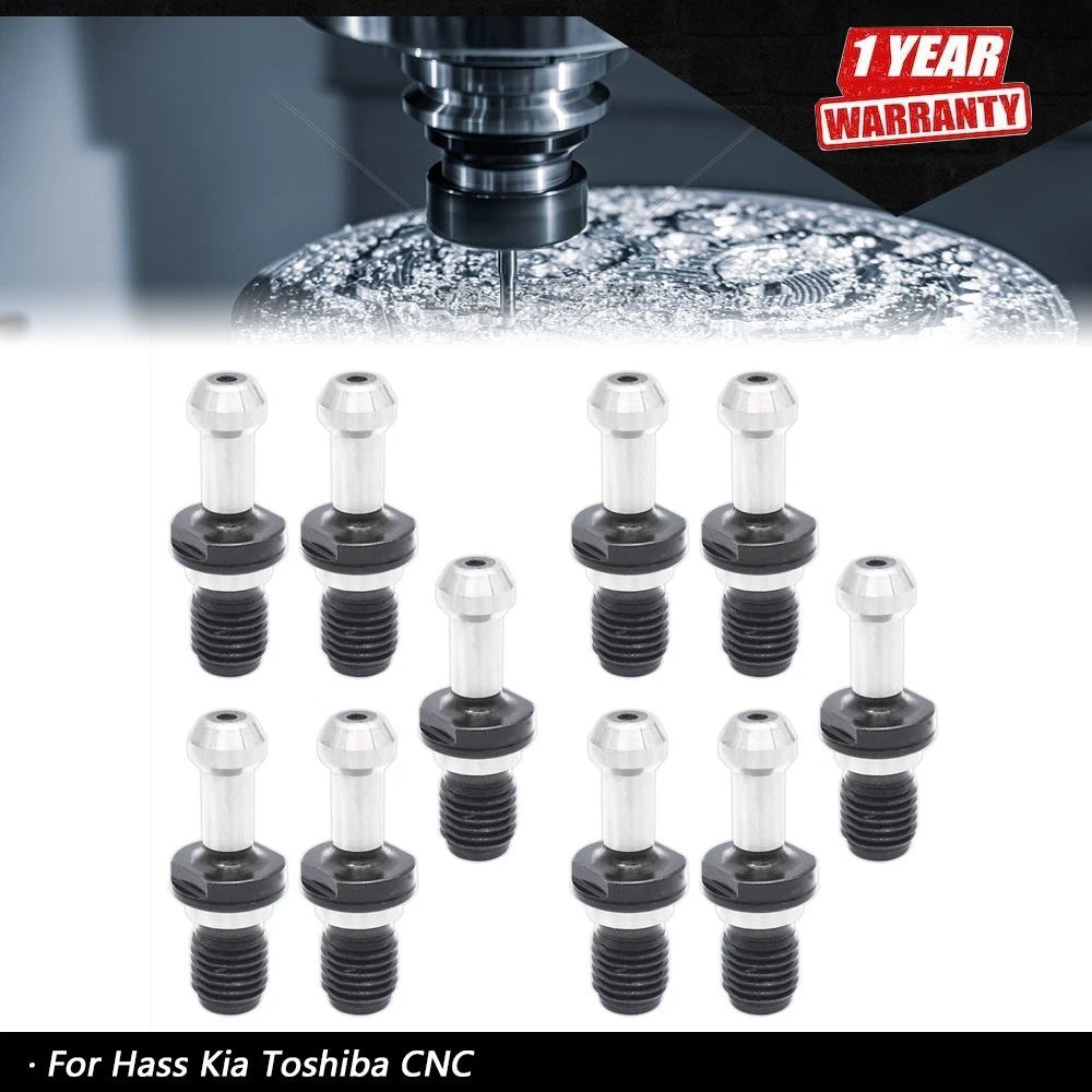 10-Pack Pull Stud Retention Knob for Hass Kia Toshiba CNC BT40 (45° 0.589")