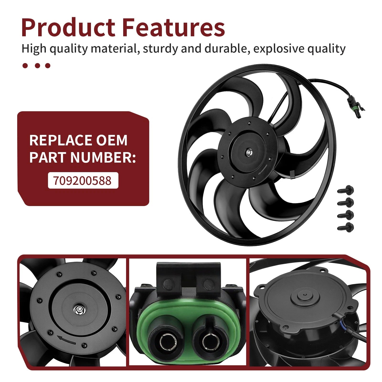Radiator Cooling Fan for Can Am Maverick X3 Turbo (2018)