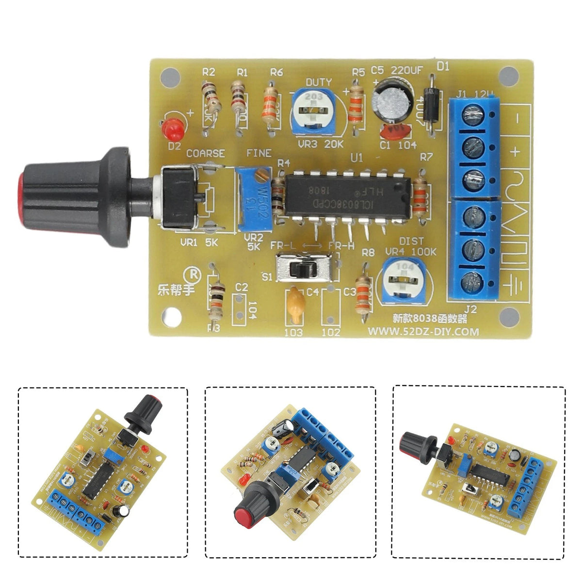 Function Signal Generator Board DIY with ICL8038 IC