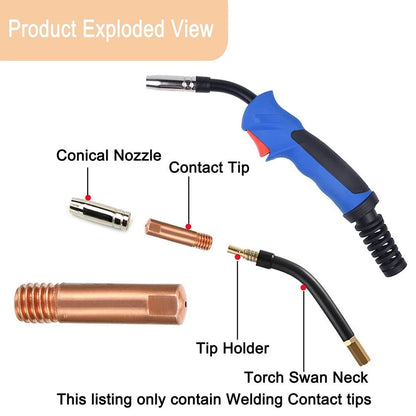Copper Welder Contact Tips Pack of 30 for Mig Welding (0.023 inch)