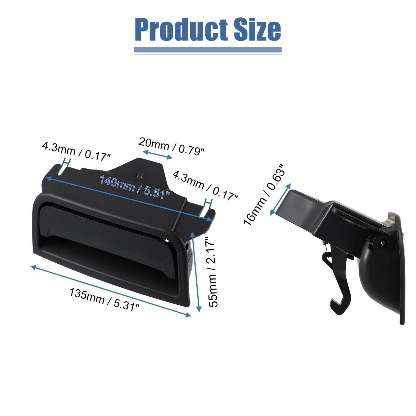Center Console Cover Lock Armrest Lid Catch Plastic for GMC (2015–2022)