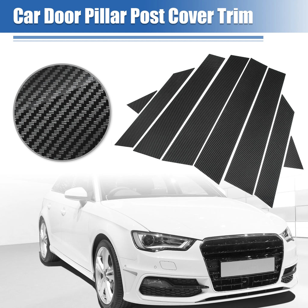 Carbon Pattern Window Pillar Post Trim Cover for Audi A3 S3 (2012–2020)