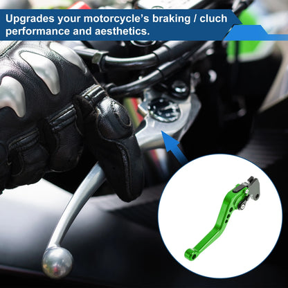 6-Speed Adjustable Brake Clutch Levers for Yamaha Raptor 660 (2001–2004) Green