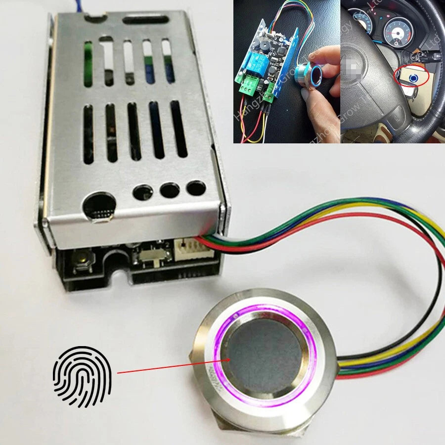 12V LED Fingerprint Control Module Switch for Car Door Ignition (USA)