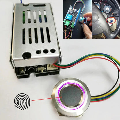 12V LED Fingerprint Control Module Switch for Car Door Ignition (USA)