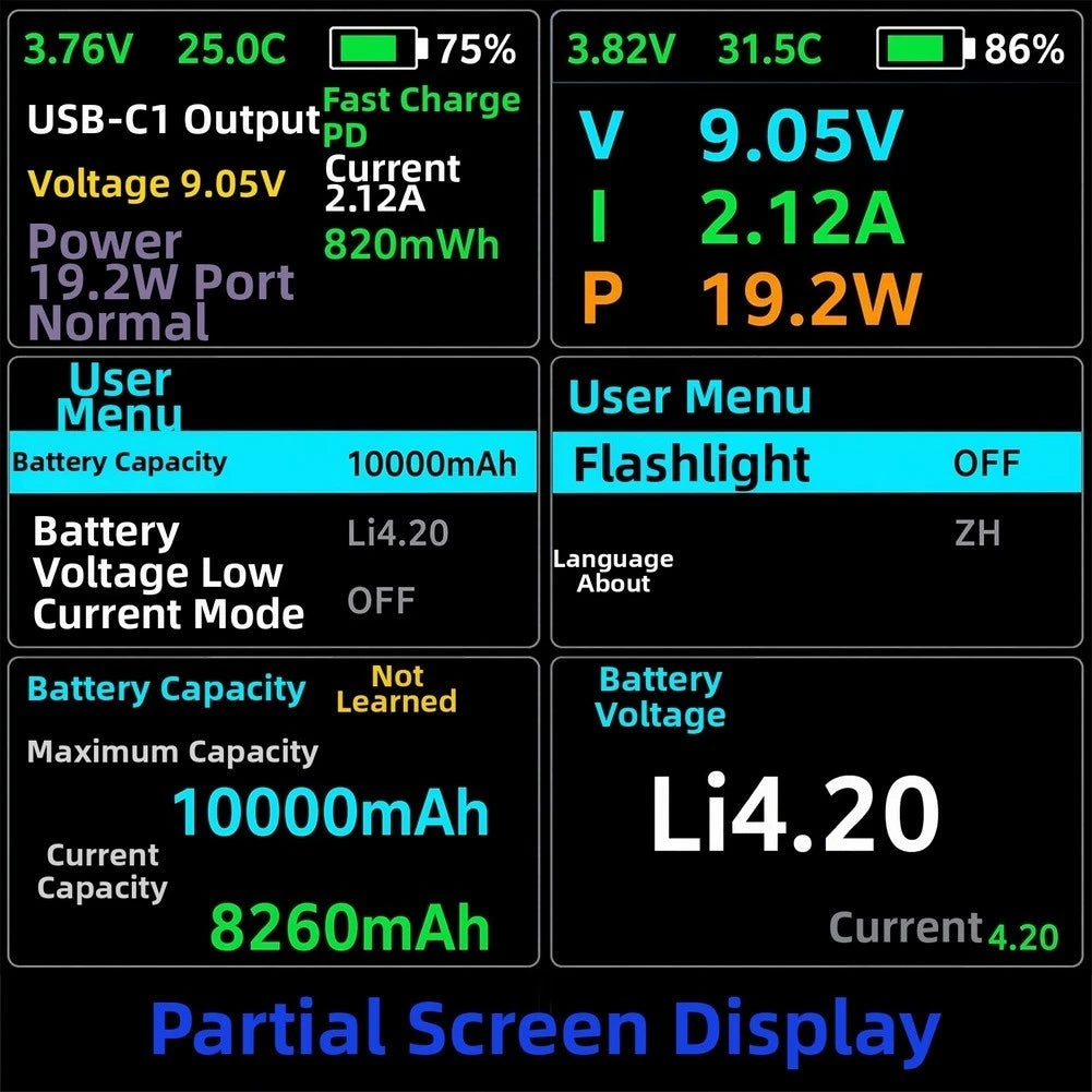 22.5W Fast Charging Module with TFT Screen for DIY Power Bank Assembly