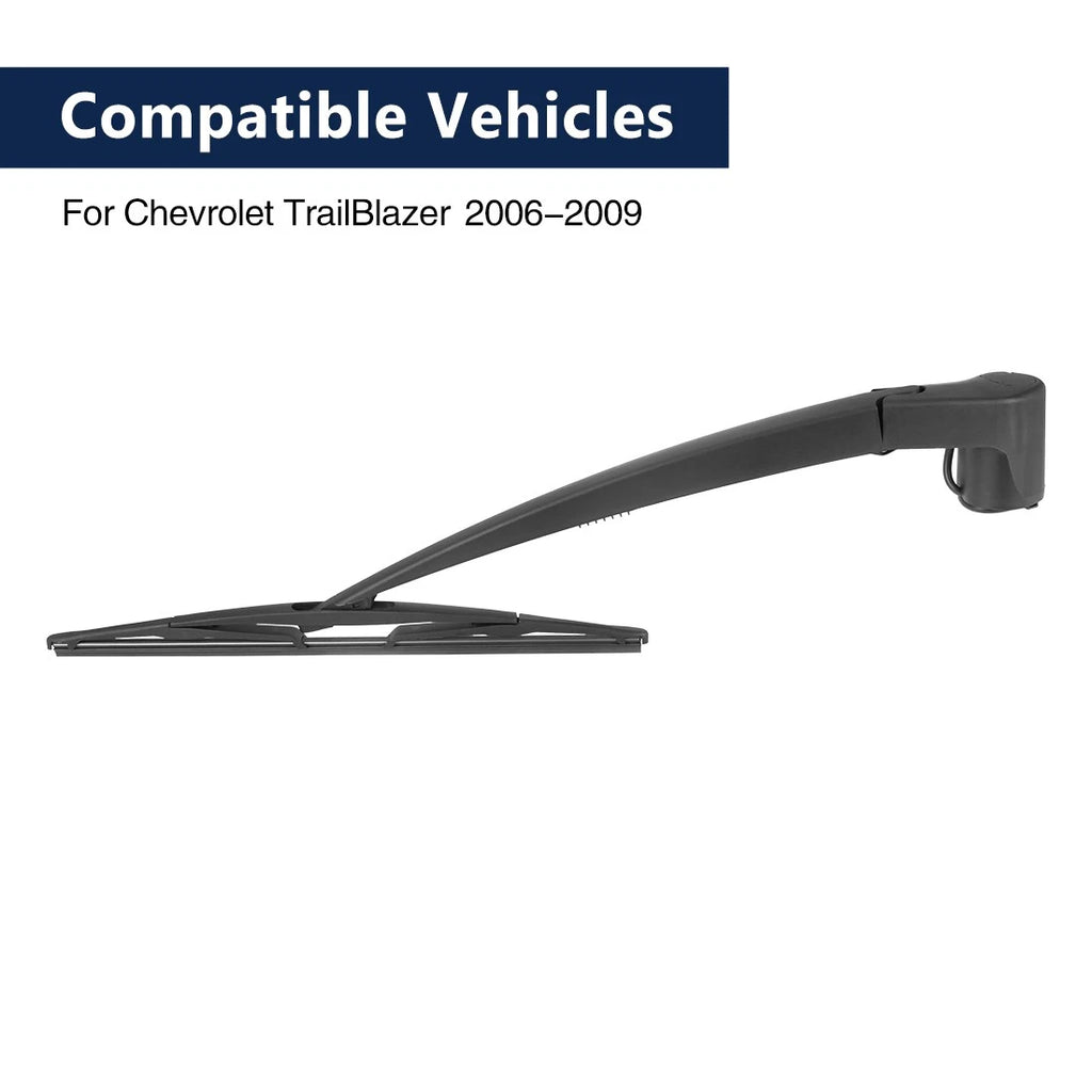 Rear Windshield Wiper Blade Arm Set Replacement for Chevrolet TrailBlazer (2006–2009)