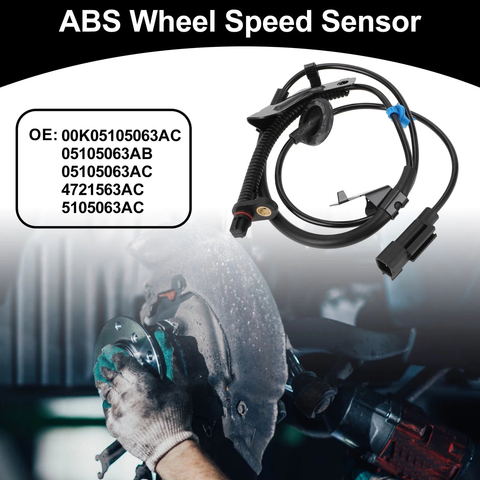 ABS Wheel Speed Sensor Kit Front Rear Left for Dodge Caliber (2007–2012)