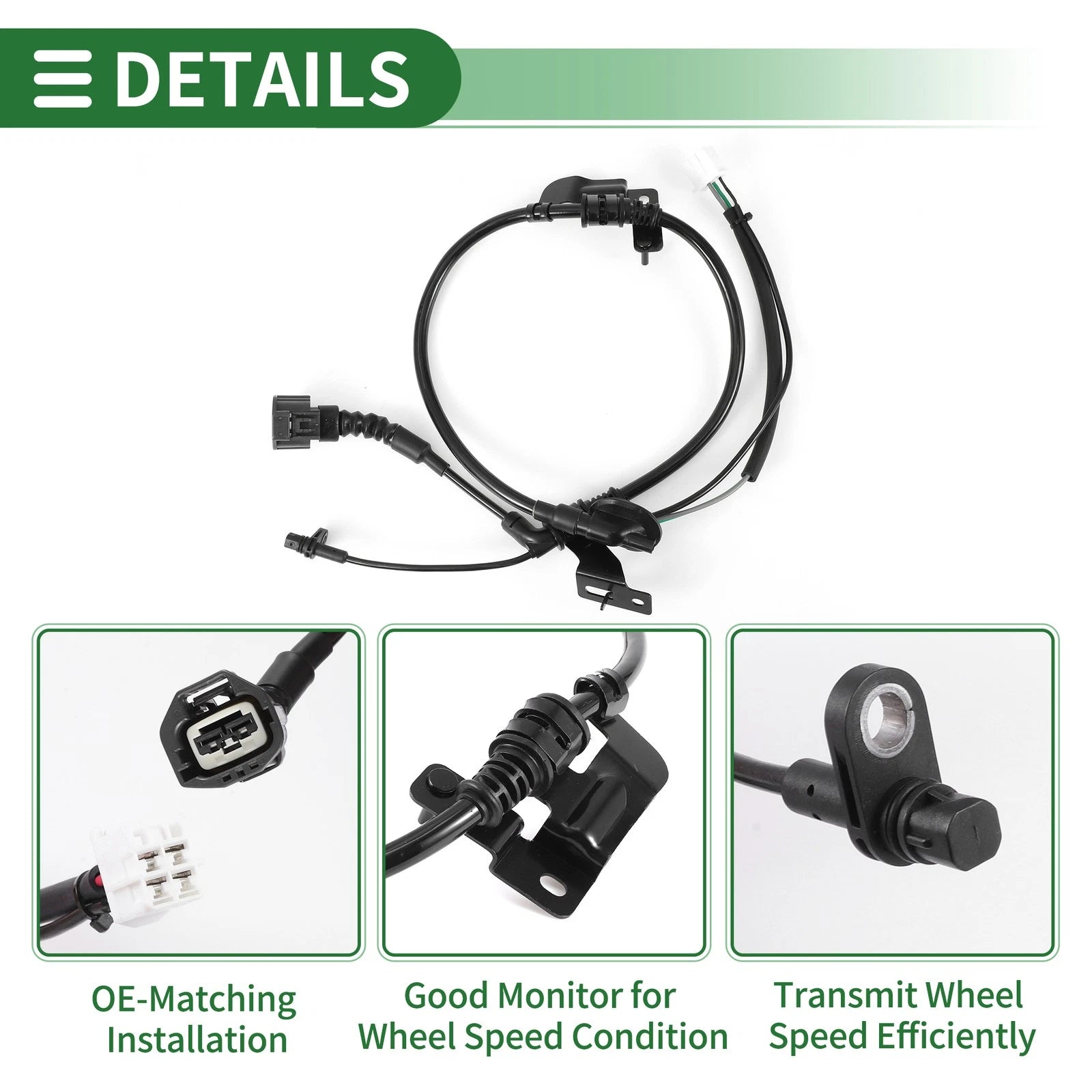 ABS Wheel Speed Sensor No.BAAN437EYC for Mazda 3 (2016–2018) Rear Left