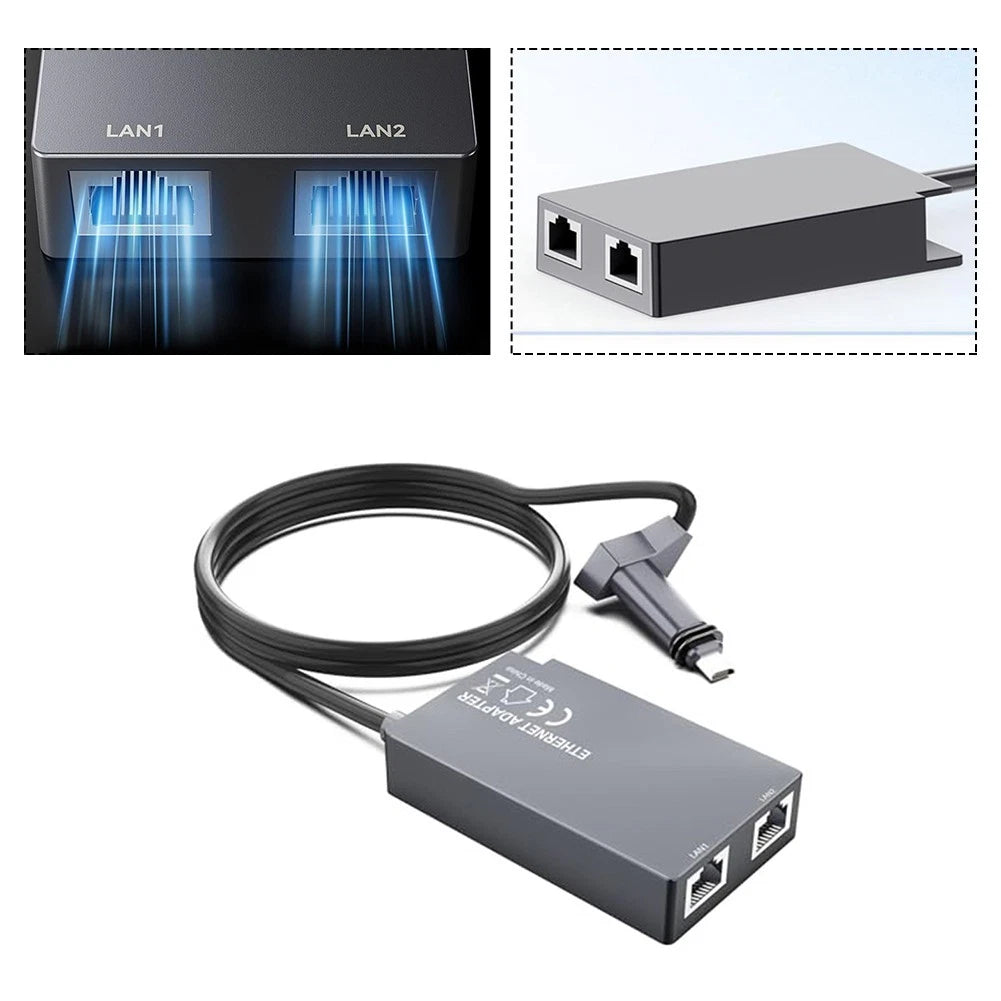 Ethernet Adapter for Starlink (Dual RJ45 Connectivity)